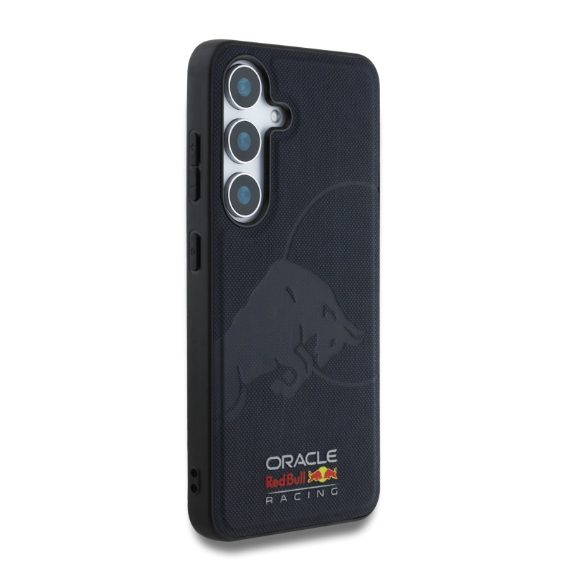 Red Bull Leather Meshed Debossed Logo MagSafe Zadní Kryt pro Samsung Galaxy S25 Navy