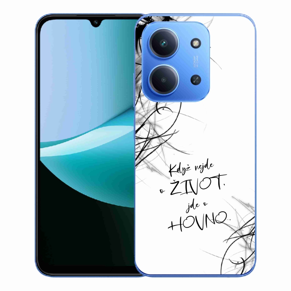Gelový kryt mmCase na Xiaomi Redmi 15C 4G/5G (173mm) - vtipný text 16 bílé pozadí