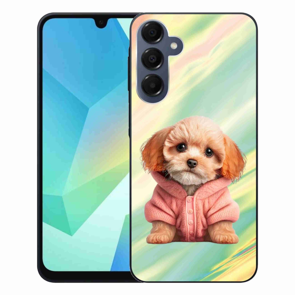 Gelový kryt mmCase na Samsung Galaxy A16 4G/5G - štěně ve svetru