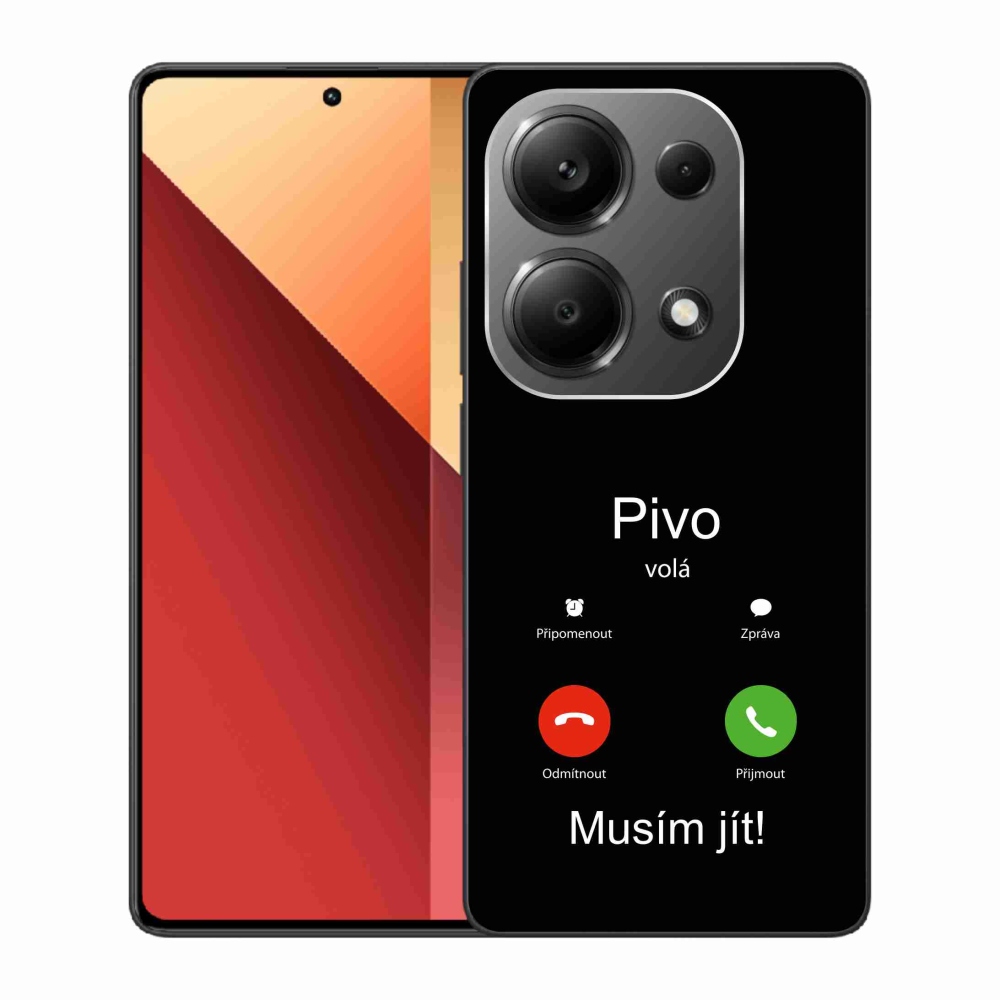 Gelový kryt mmCase na Xiaomi Redmi Note 13 Pro 4G/Poco M6 Pro  - pivo volá černé pozadí