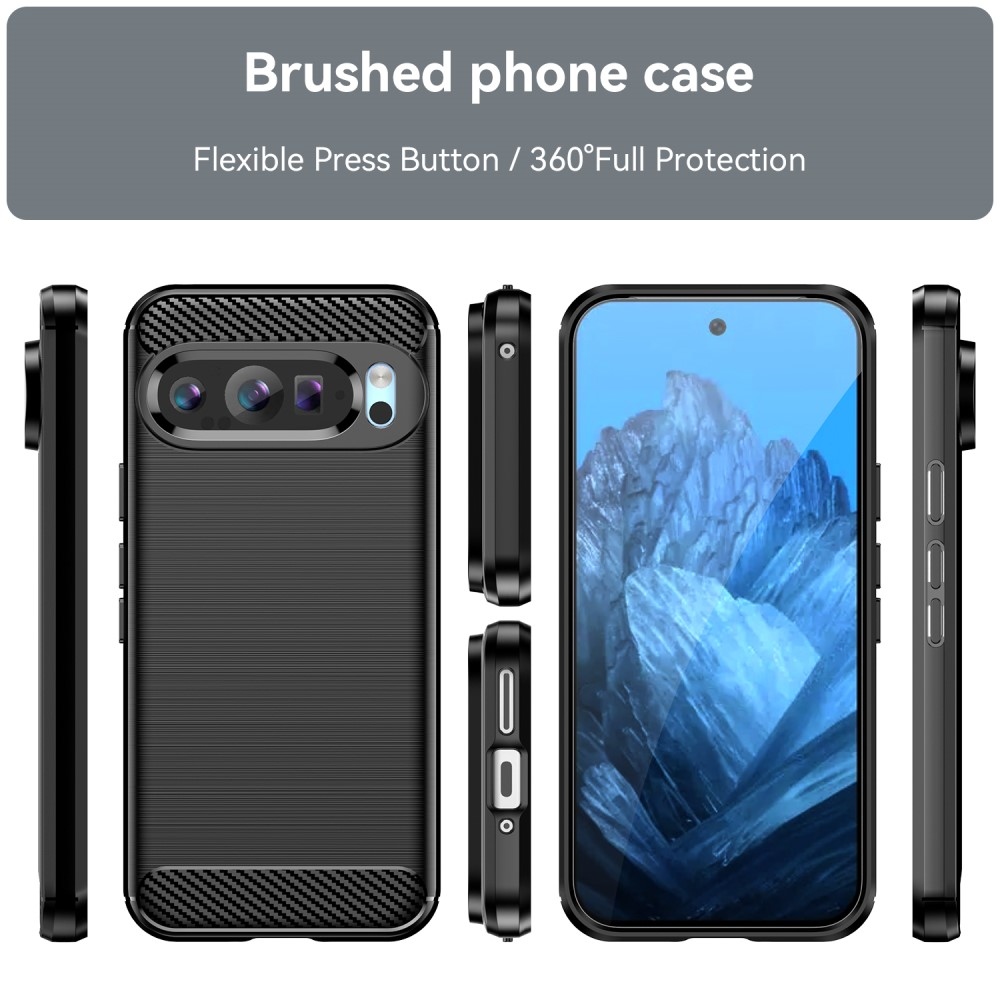 Carbon odolný gelový obal na Google Pixel 9/9 Pro - černý
