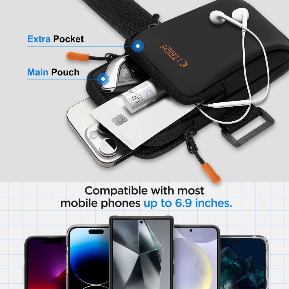 Tech-Protect M7 univerzální sportovní pouzdro na ruku pro telefon do 6,9