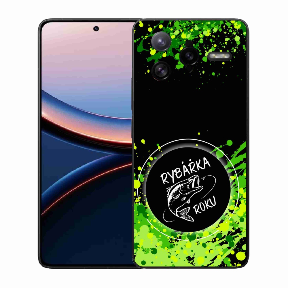 Gelový kryt mmCase na Xiaomi Poco F7 Ultra - rybářka roku černé pozadí