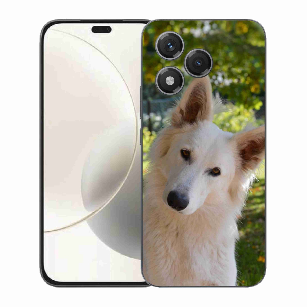 Gelový kryt mmCase na Honor 400 Lite - bílý švýcarský ovčák 1