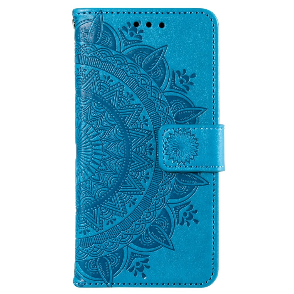 Mandala knížkové pouzdro na Xiaomi 15 - modré