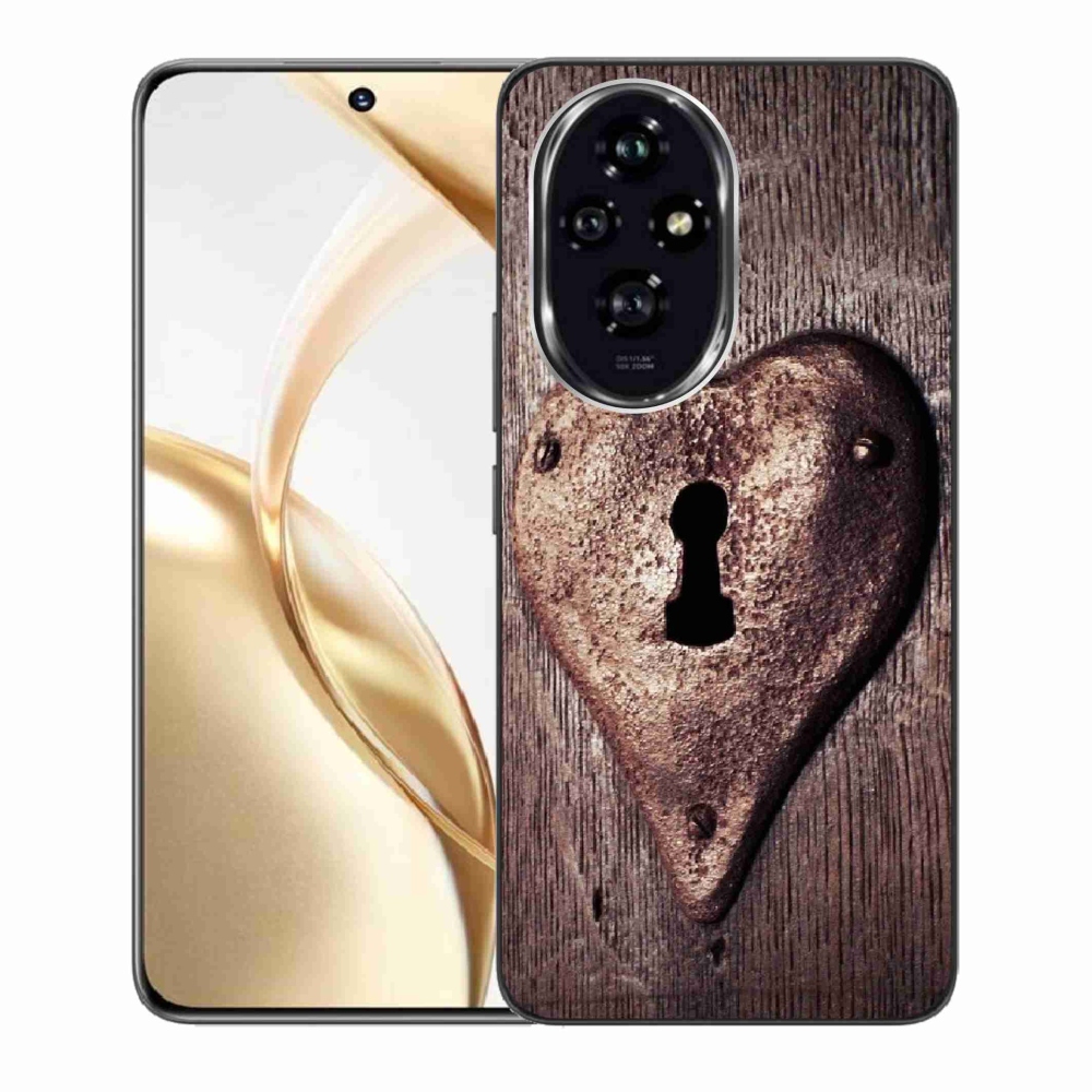 Gelový kryt mmCase na Honor 200 5G - zámek ve tvaru srdce