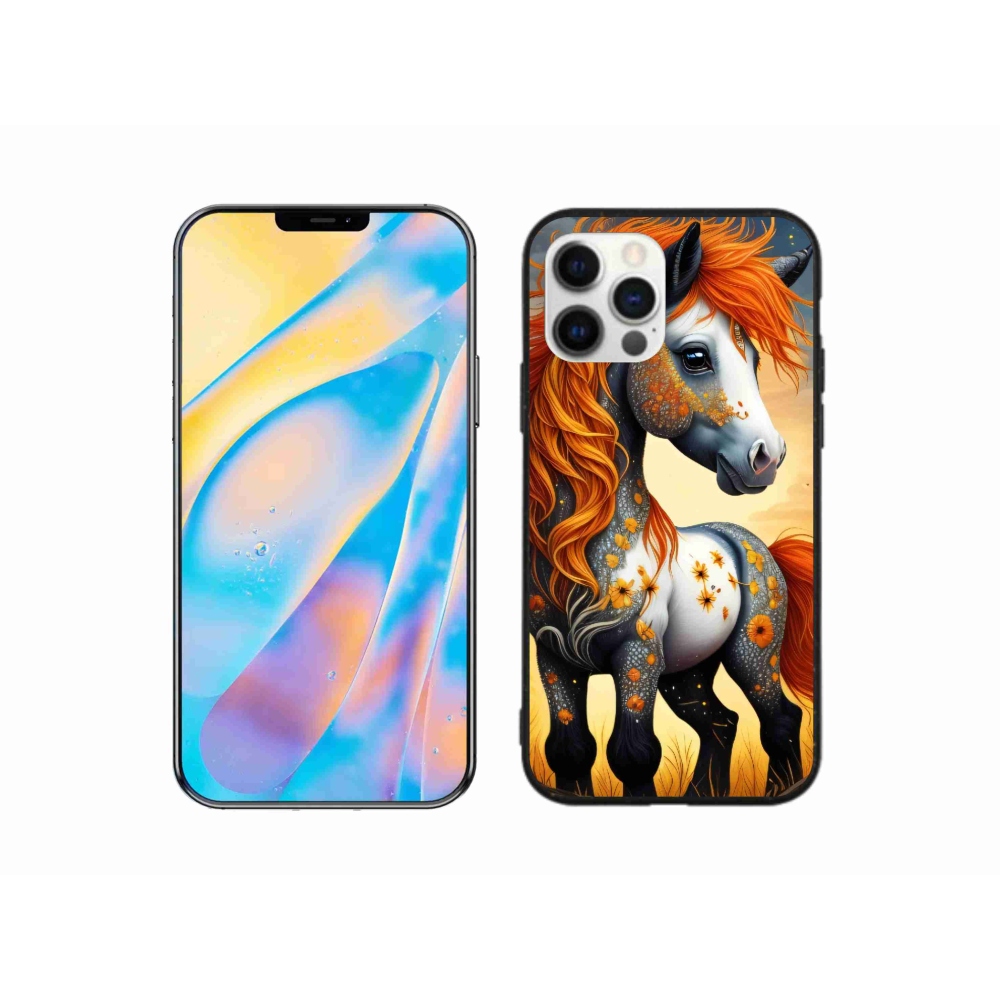 Gelový kryt mmCase na iPhone 12 Pro - barevný poník