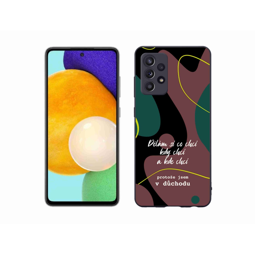 Gelový kryt mmCase na Samsung Galaxy A52/A52 5G - vtipný text 10 černé pozadí