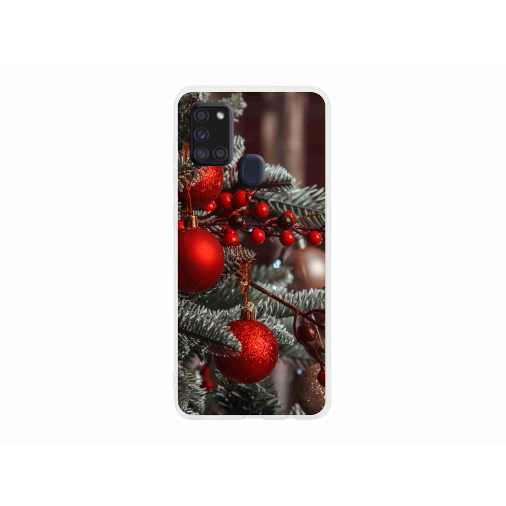 Gelový kryt mmCase na Samsung Galaxy A21s - vánoční ozdoby 2