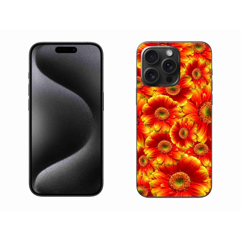 Gelový kryt mmCase na iPhone 15 Pro Max - gerbera 1