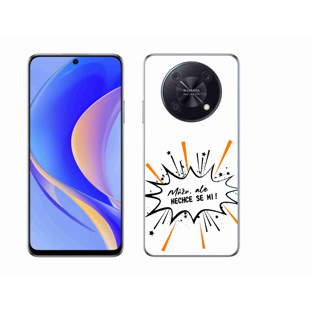 Gelový kryt mmCase na Huawei Nova Y90 - vtipný text 11 bílé pozadí