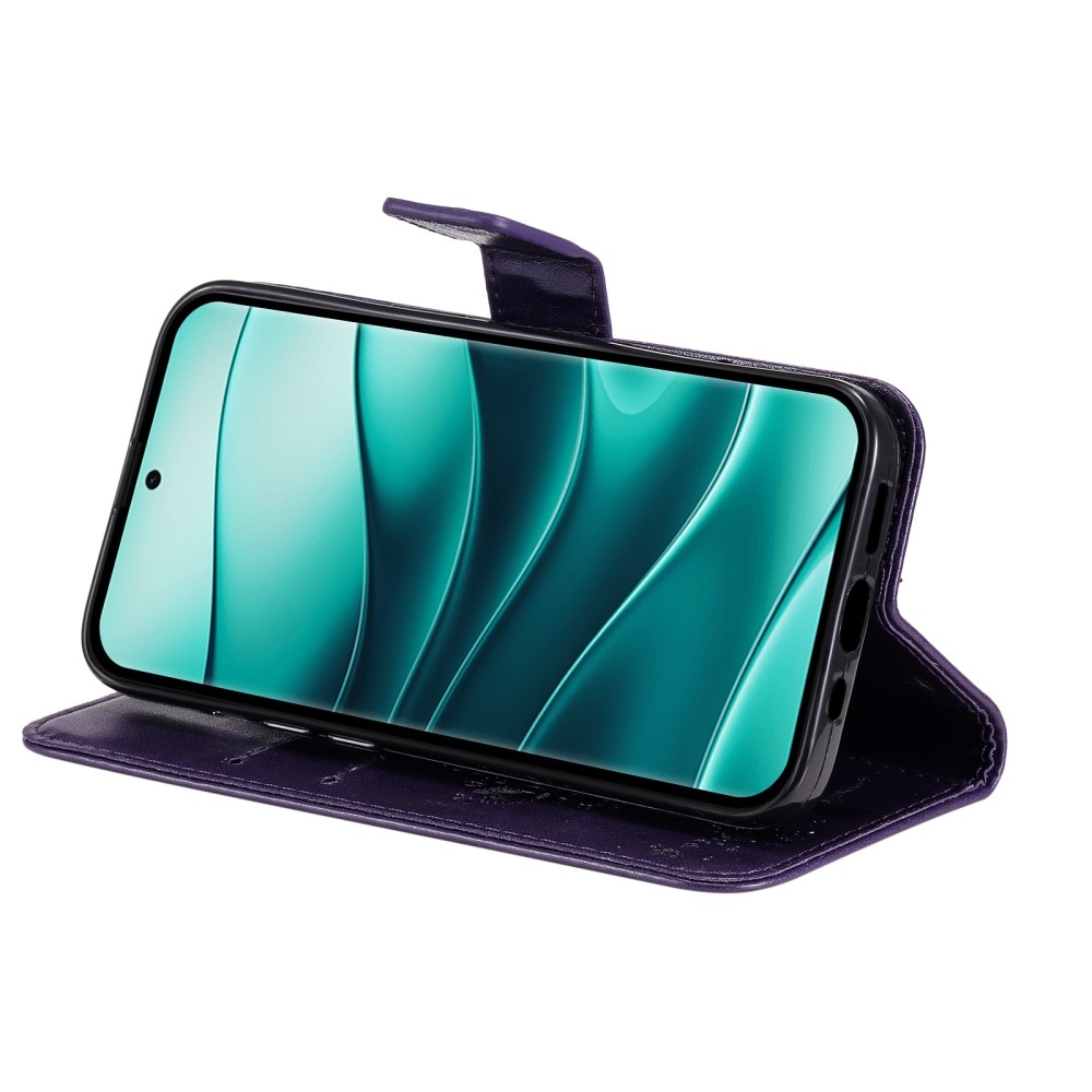 Trees knížkové pouzdro na Xiaomi Redmi Note 14 Pro 5G/Poco X7 5G/Note 14 Pro+ 5G - tmavěfialové