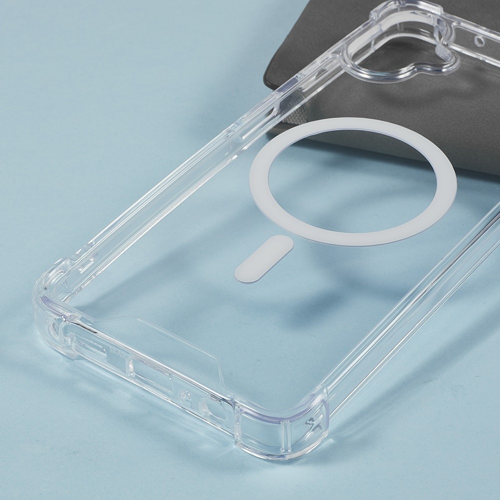 Průhledný gelový obal s MagSafe na Samsung Galaxy A07 4G s vyztuženými rohy