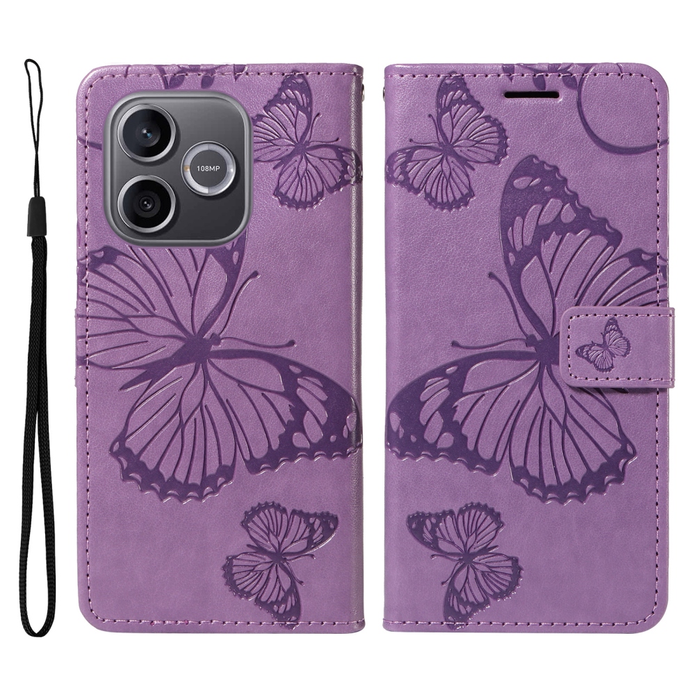 Big Butterfly knížkové pouzdro na Honor 600 Lite 5G - fialové