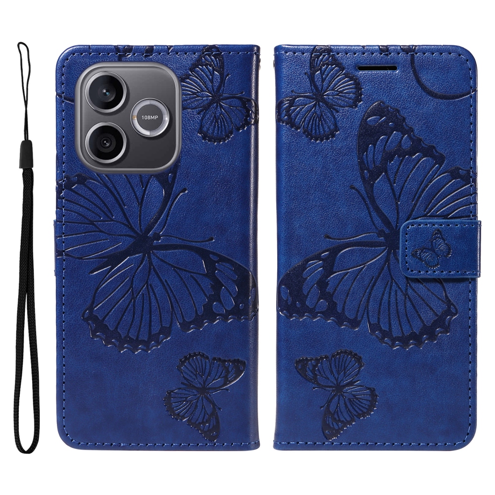 Big Butterfly knížkové pouzdro na Honor 600 Lite 5G - modré