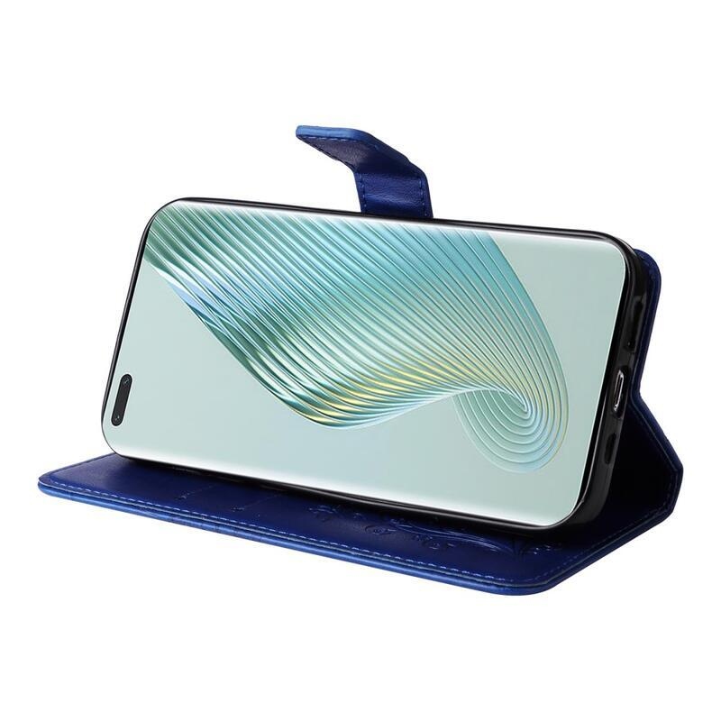Big butterfly knížkové pouzdro na Honor Magic 5 Pro 5G - modré