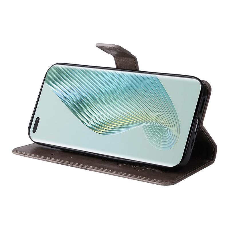 Big butterfly knížkové pouzdro na Honor Magic 5 Pro 5G - šedé