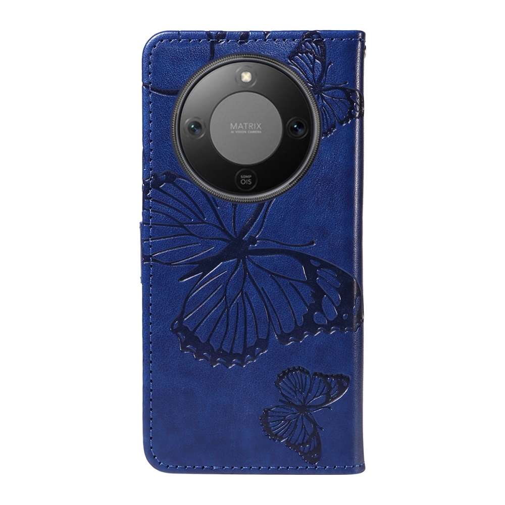 Big Butterfly knížkové pouzdro na Honor Magic 8 Lite 5G - modré