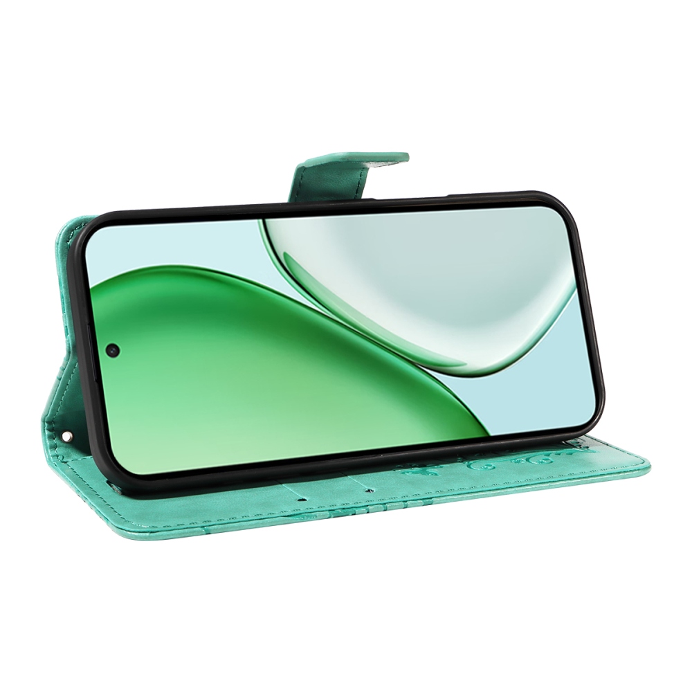 Big Butterfly knížkové pouzdro na Honor Magic 8 Lite 5G - modrozelené