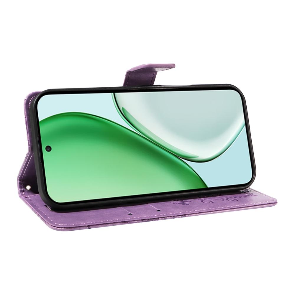 Big Butterfly knížkové pouzdro na Honor Magic 8 Lite 5G - světlefialové