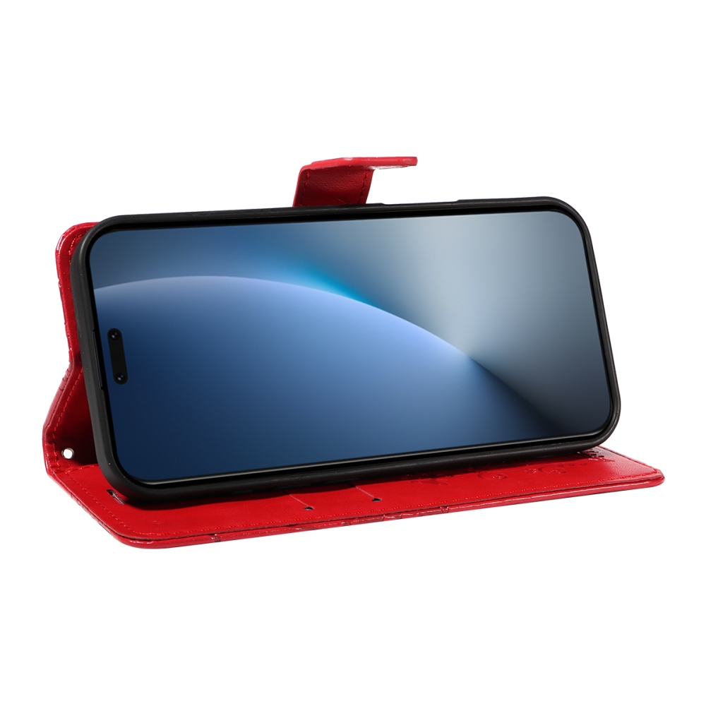 Big Butterfly knížkové pouzdro na Honor Magic 8 Pro 5G - červené