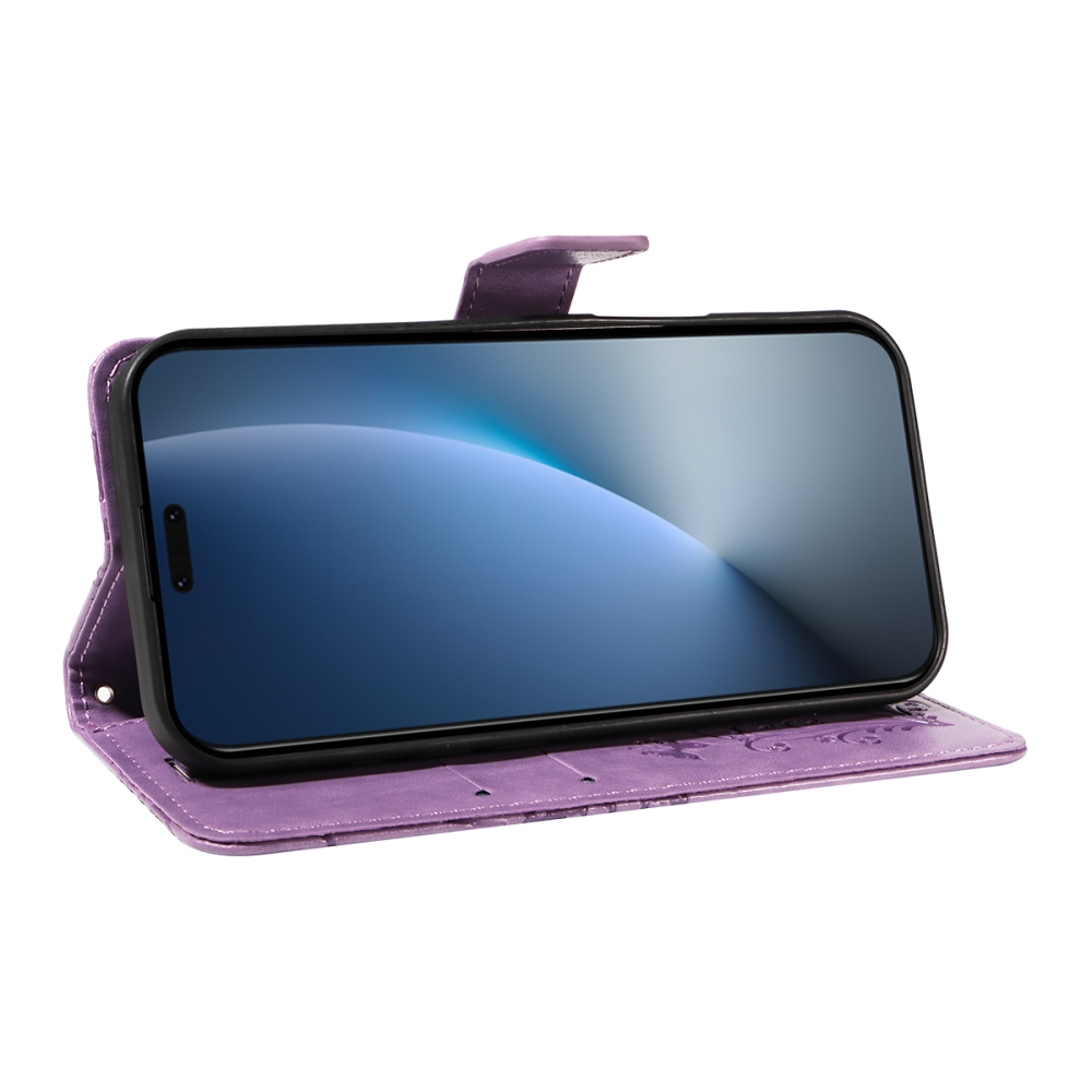 Big Butterfly knížkové pouzdro na Honor Magic 8 Pro 5G - fialové