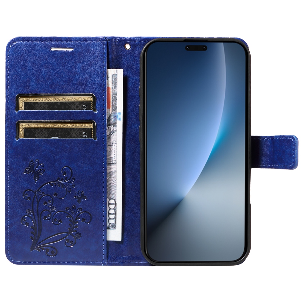 Big Butterfly knížkové pouzdro na Honor Magic 8 Pro 5G - modré