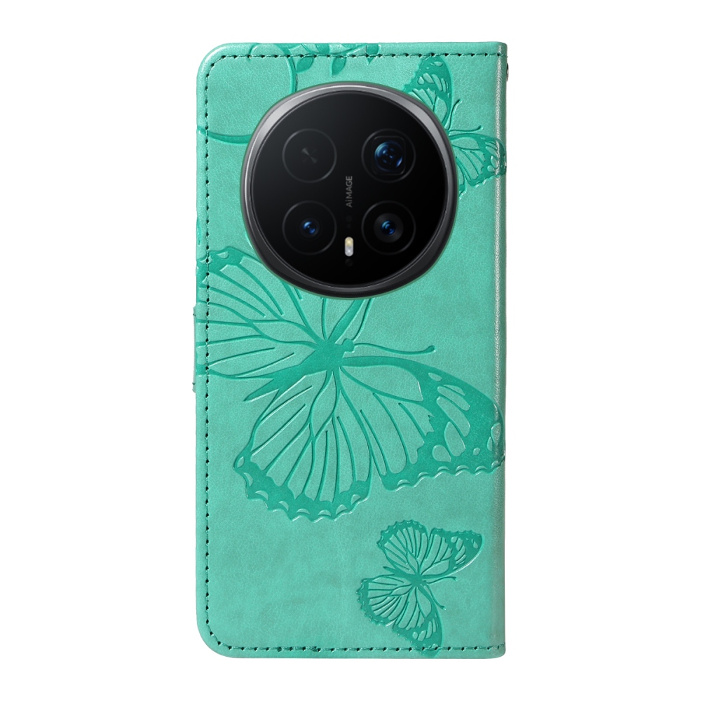 Big Butterfly knížkové pouzdro na Honor Magic 8 Pro 5G - modrozelené