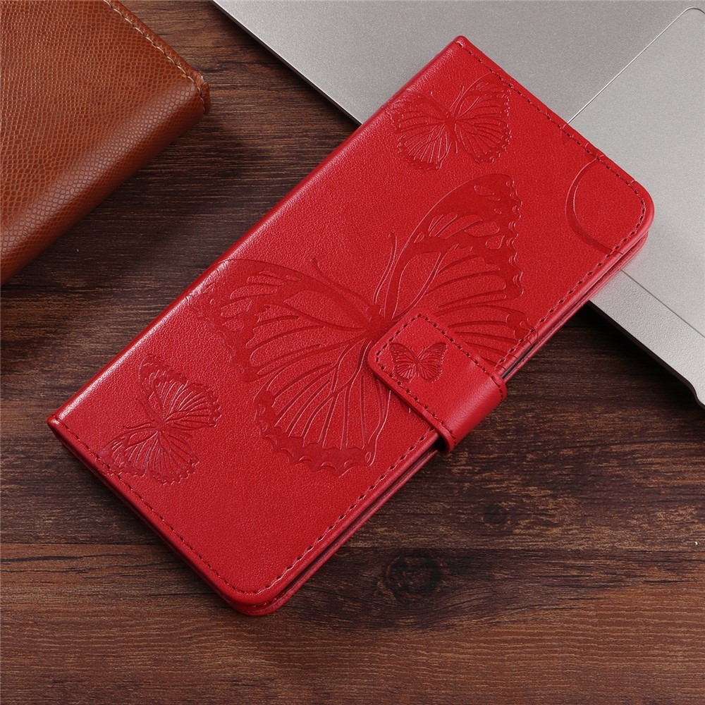 Big Butterfly knížkové pouzdro na iPhone 18 Pro Max/17 Pro Max - červené