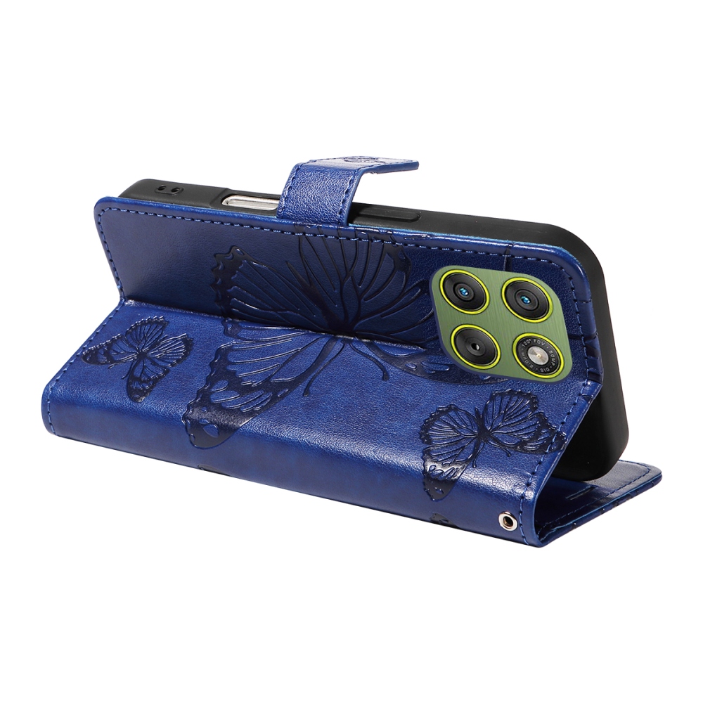 Big Butterfly knížkové pouzdro na Motorola Edge 70 5G - modré