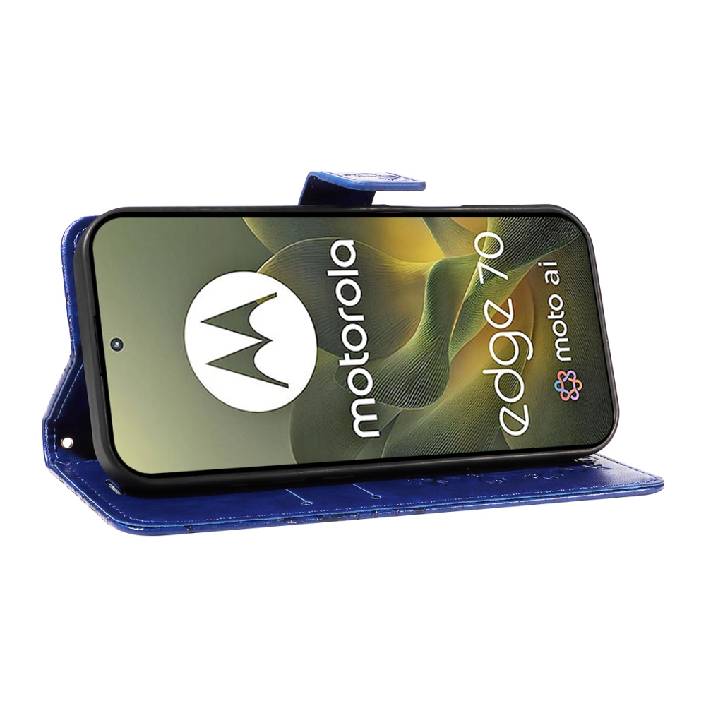 Big Butterfly knížkové pouzdro na Motorola Edge 70 5G - modré