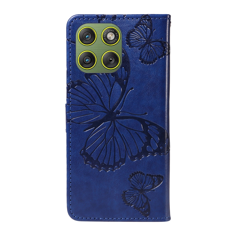 Big Butterfly knížkové pouzdro na Motorola Edge 70 5G - modré
