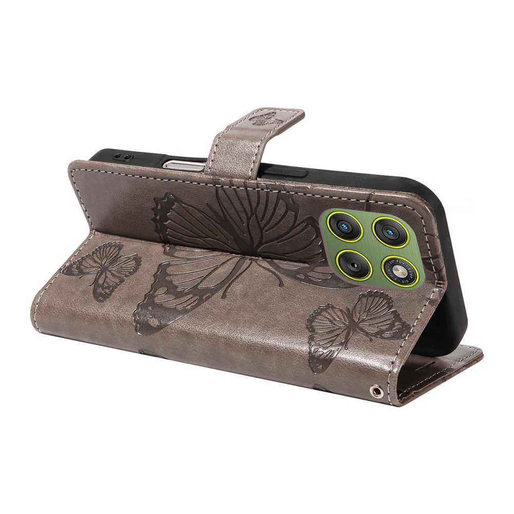 Big Butterfly knížkové pouzdro na Motorola Edge 70 5G - šedé
