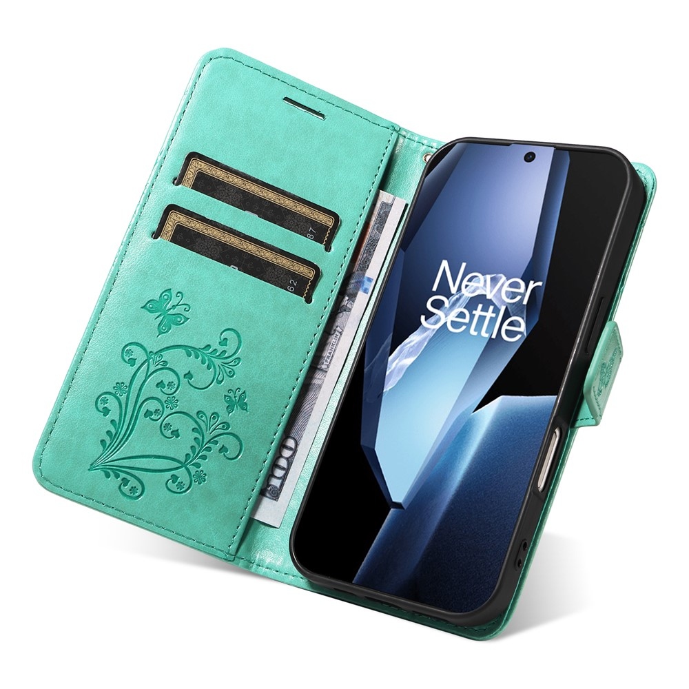 Big Butterfly knížkové pouzdro na OnePlus 13R 5G - modrozelené