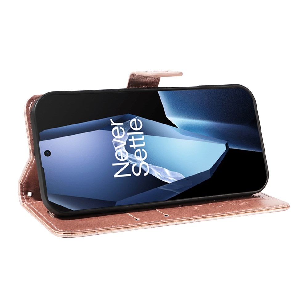 Big Butterfly knížkové pouzdro na OnePlus 13R 5G - růžovozlaté