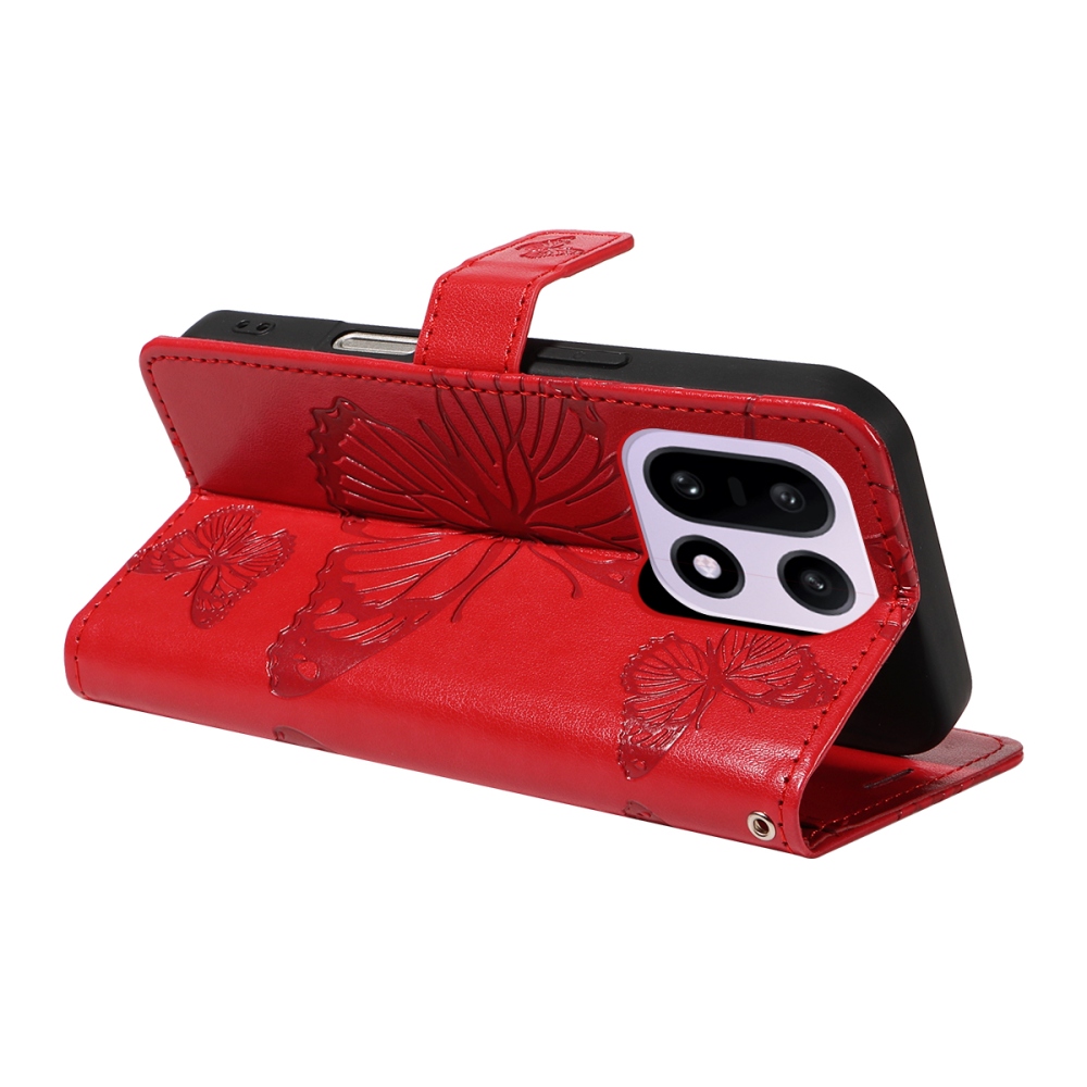 Big Butterfly knížkové pouzdro na OnePlus 15 5G - červené