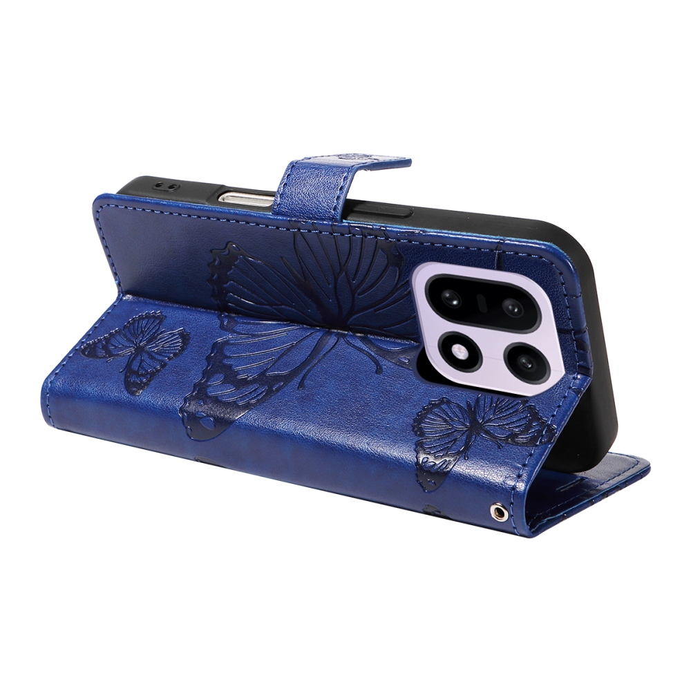 Big Butterfly knížkové pouzdro na OnePlus 15 5G - modré
