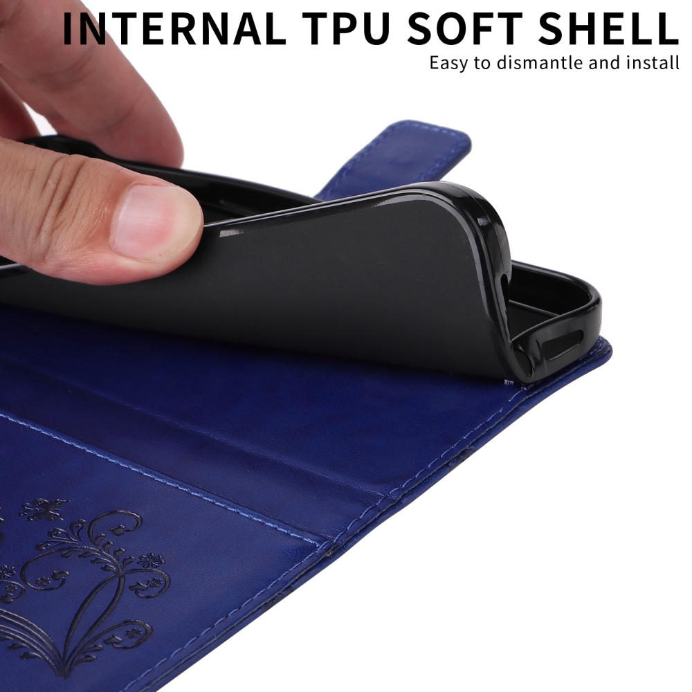 Big Butterfly knížkové pouzdro na OnePlus 15 5G - modré