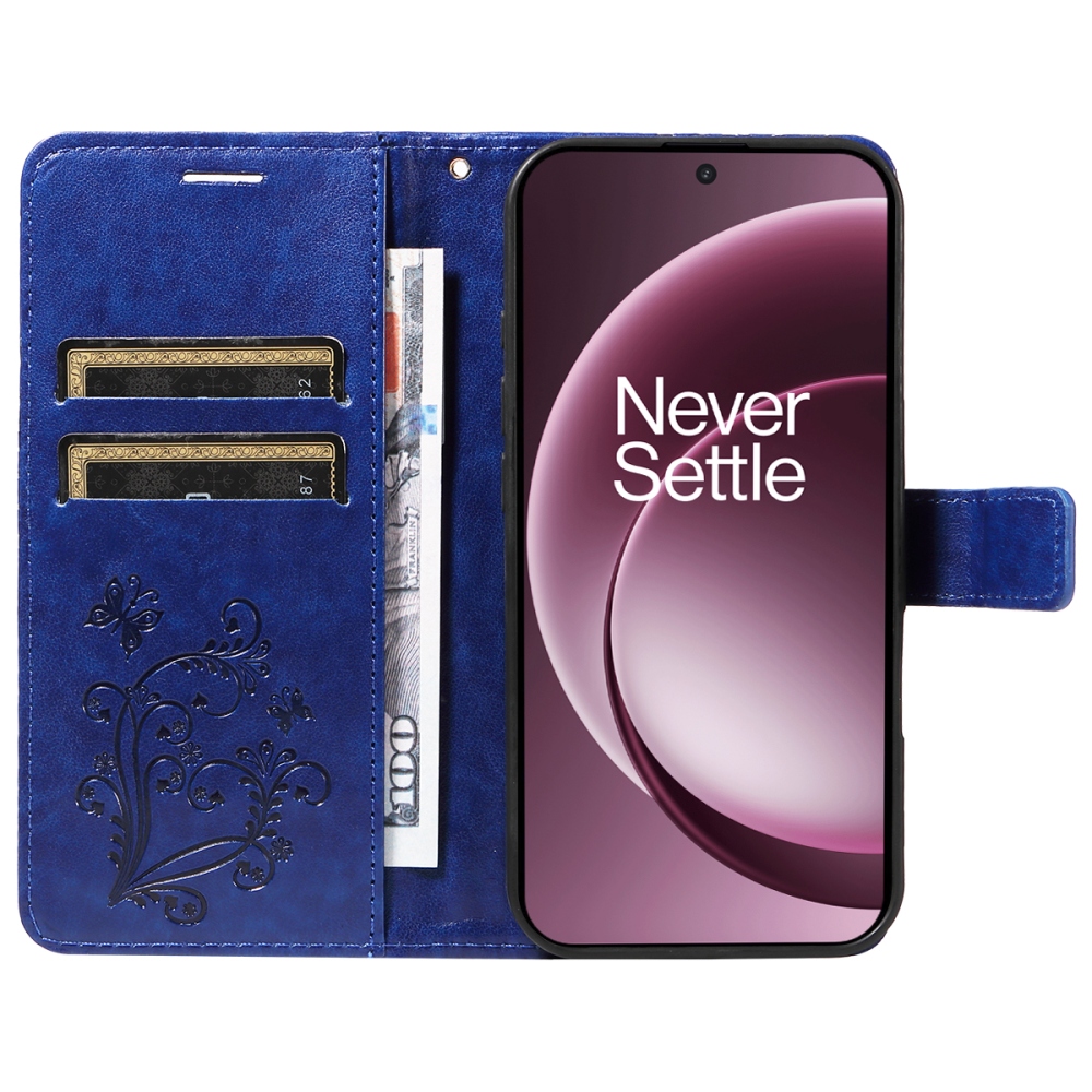 Big Butterfly knížkové pouzdro na OnePlus 15 5G - modré