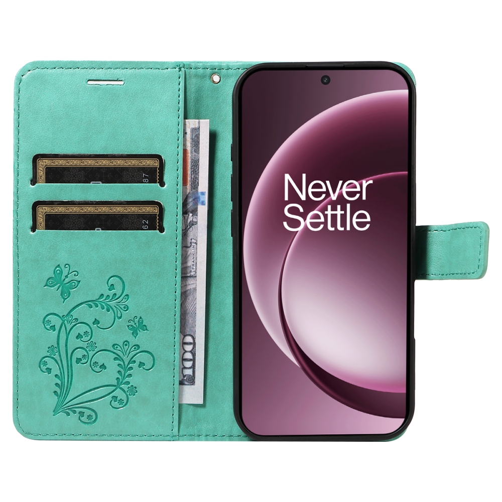 Big Butterfly knížkové pouzdro na OnePlus 15 5G - modrozelené