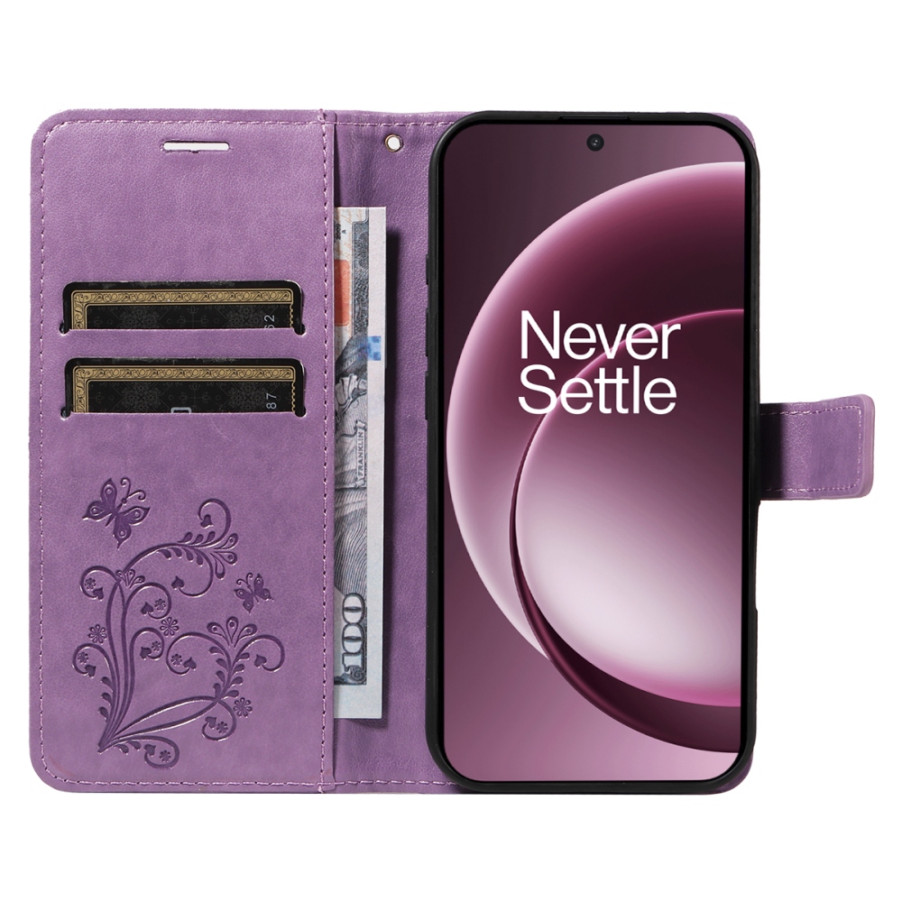 Big Butterfly knížkové pouzdro na OnePlus 15 5G - světlefialové