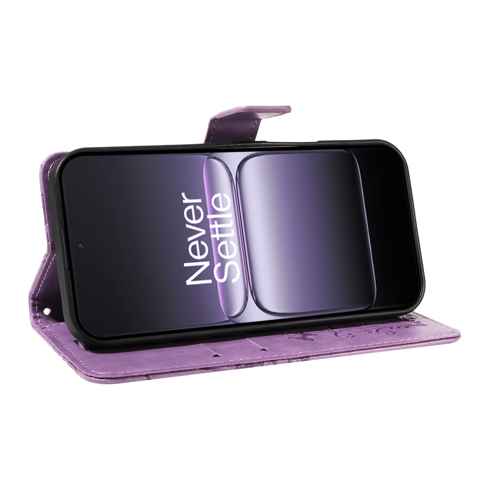 Big Butterfly knížkové pouzdro na OnePlus Nord 5 5G - fialové