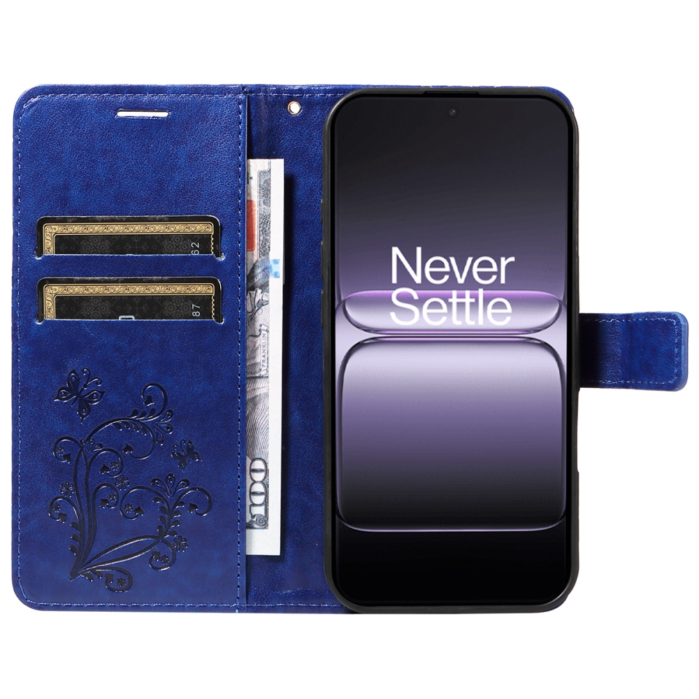 Big Butterfly knížkové pouzdro na OnePlus Nord 5 5G - modré