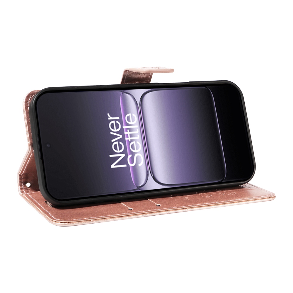 Big Butterfly knížkové pouzdro na OnePlus Nord 5 5G - růžovozlaté