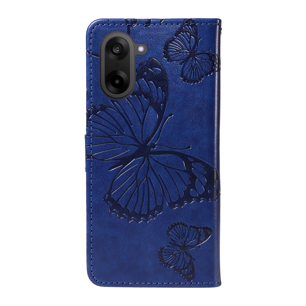 Big Butterfly knížkové pouzdro na OnePlus Nord CE5 5G - modré