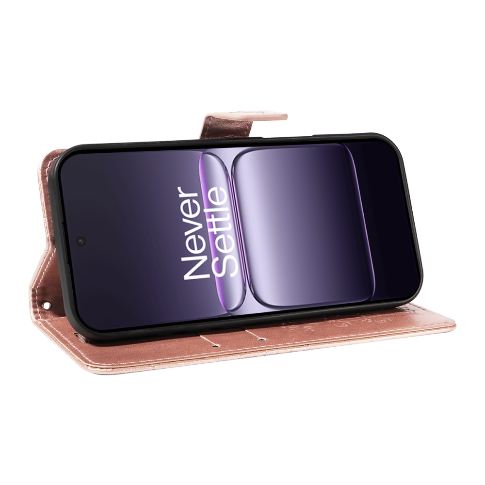 Big Butterfly knížkové pouzdro na OnePlus Nord CE5 5G - růžovozlaté