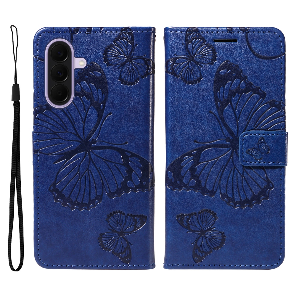 Big Butterfly knížkové pouzdro na Samsung Galaxy A27 - modré