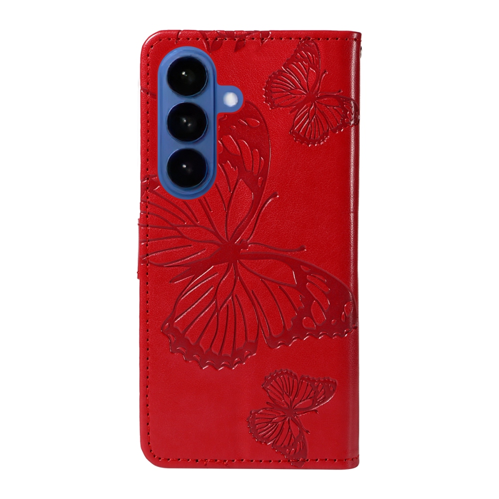 Big Butterfly knížkové pouzdro na Samsung Galaxy S26/S26 Pro - červené