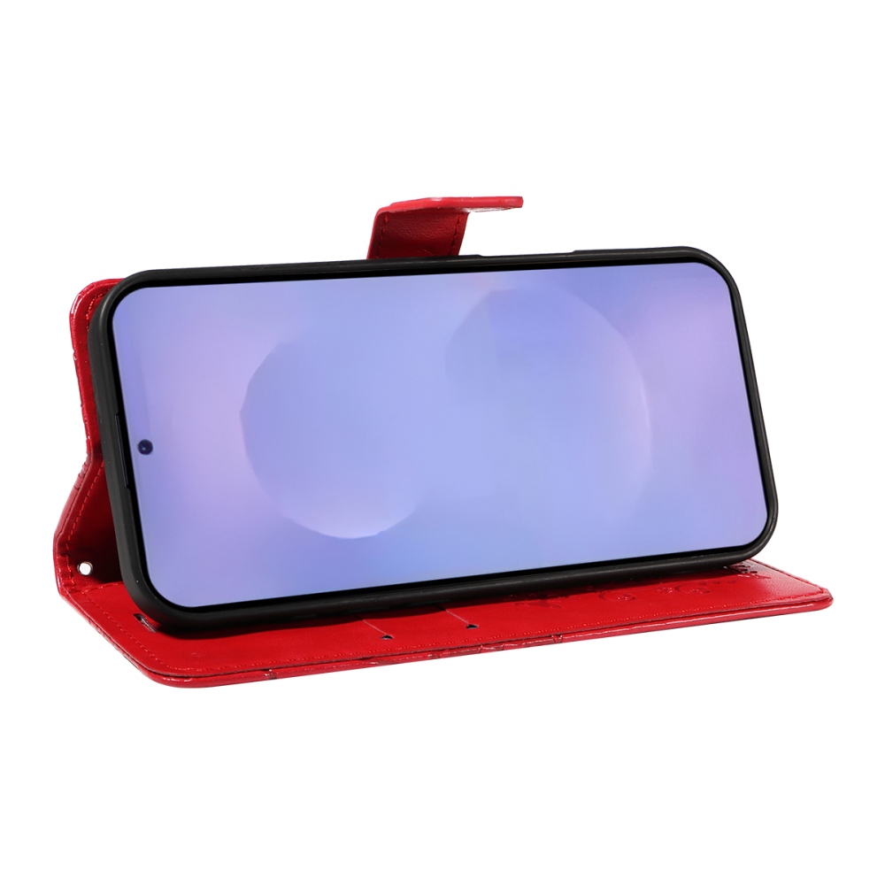 Big Butterfly knížkové pouzdro na Samsung Galaxy S26/S26 Pro - červené