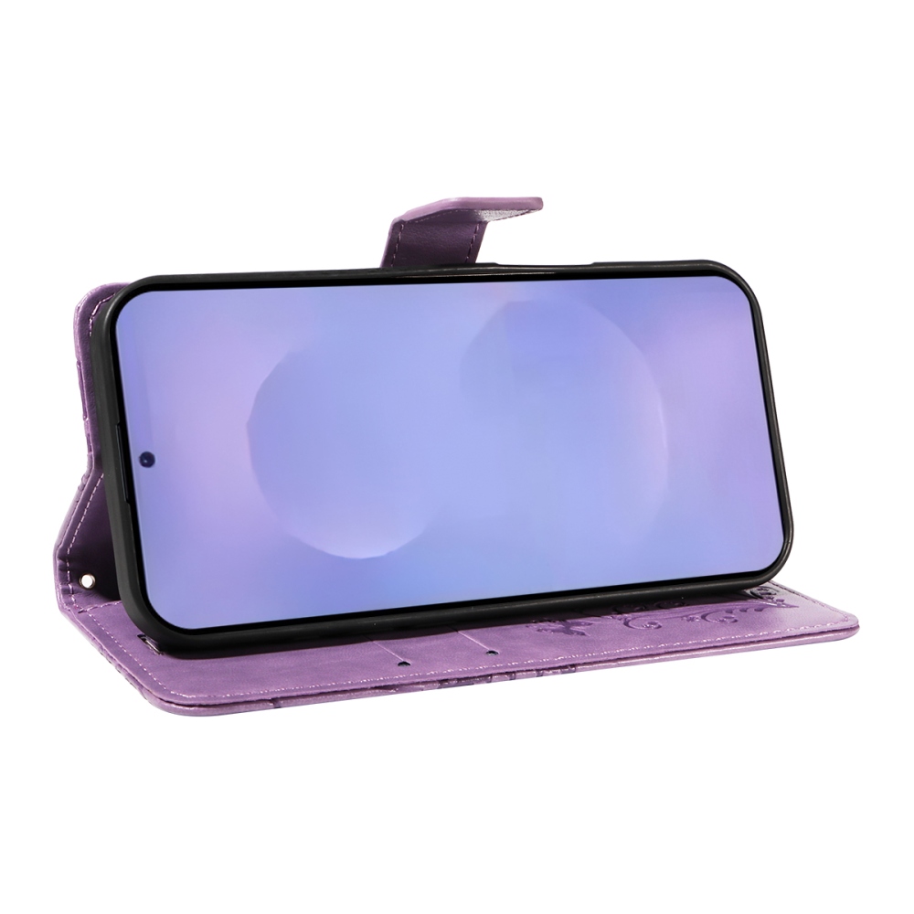 Big Butterfly knížkové pouzdro na Samsung Galaxy S26/S26 Pro - fialové